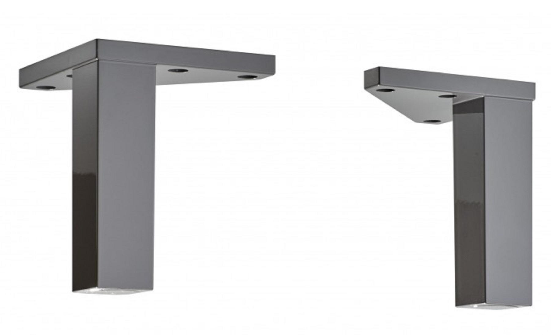 FUßSET 2,5/10/2,5 cm   - Grau, Basics, Kunststoff (2,5/10/2,5cm) - Xora