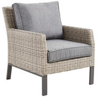 GARTENSESSEL Hellgrau, Dunkelgrau  - Dunkelgrau/Hellgrau, Design, Kunststoff/Textil (67/80/85cm) - Amatio