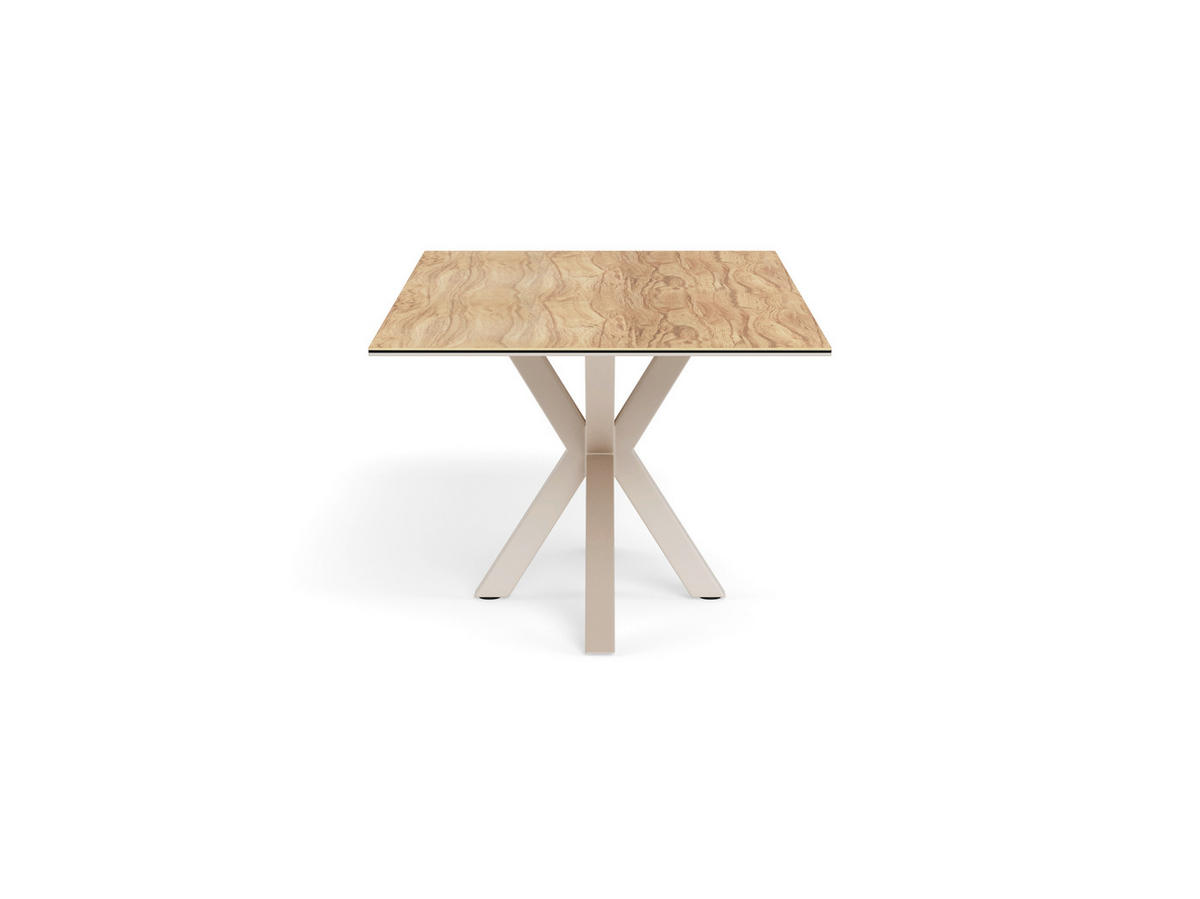 ESSTISCH in Metall, Glas, Keramik 200/100/75,5 cm  - Eichefarben/Grau, MODERN, Glas/Keramik (200/100/75,5cm) - MID.YOU