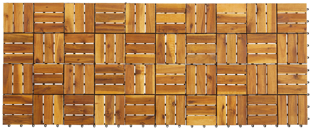 TERRASSENFLIESE Akaziefarben 10 Stück  - Akaziefarben, Design, Holz/Kunststoff (30/30/2,4cm) - Ambia Garden
