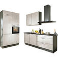 ECKKÜCHE 120/220 cm  in Graphitfarben, Schwarz, Weiß  - Schwarz/Graphitfarben, Design, Holzwerkstoff/Metall (120/220cm) - Xora