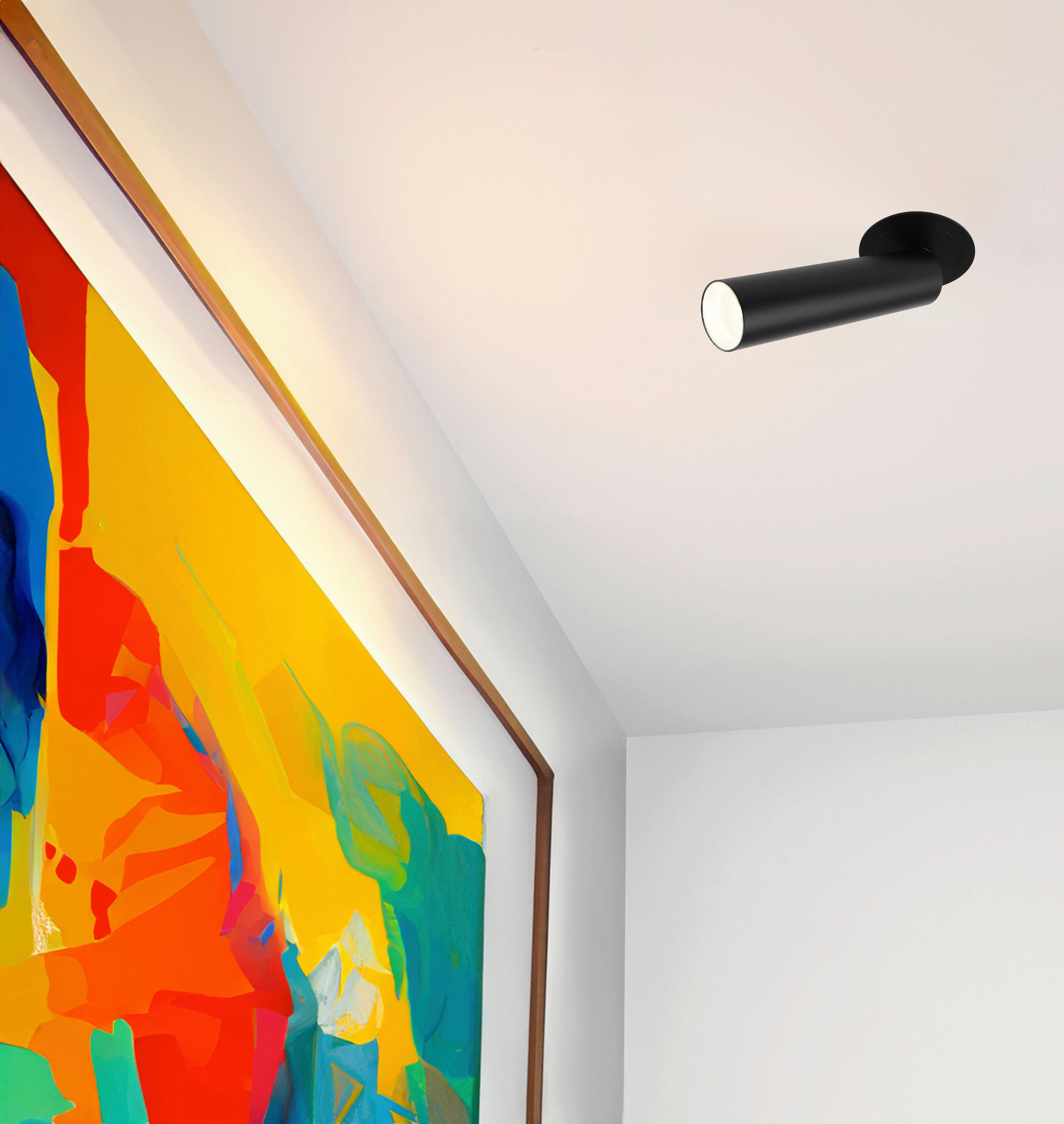 LED-DECKENSTRAHLER 8/19,5 cm   - Schwarz, KONVENTIONELL, Metall (8/19,5cm)