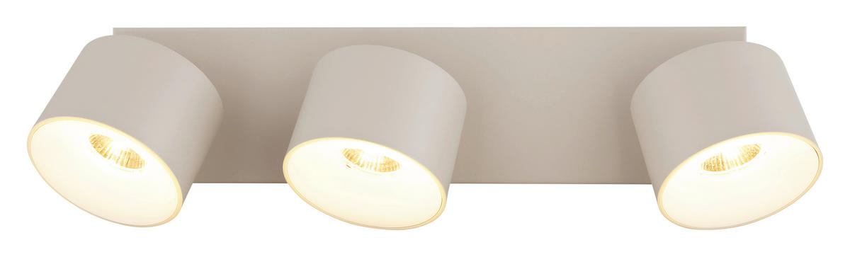 LED-STRAHLER 33/7.2/12 cm   - Sandfarben/Weiß, Design, Kunststoff/Metall (33/7.2/12cm) - Globo