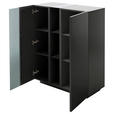 HIGHBOARD in 96/115/42 cm - Dunkelgrau, Natur, Glas/Holzwerkstoff (96/115/42cm) - Novel
