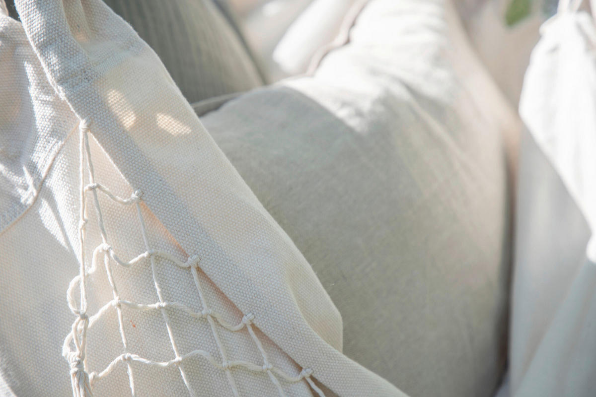 HÄNGFÅTÖLJ   100/120/50 cm  - vit, Modern, textil (100/120/50cm) - Gardenson