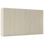 DREHTÜRENSCHRANK 400/223/61 cm,  in Champagner, 8-türig  - Champagner, Basics, Holzwerkstoff/Metall (400/223/61cm) - Novel