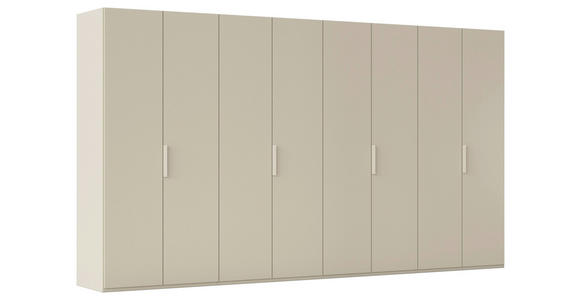 DREHTÜRENSCHRANK 400/235/61 cm,  in Champagner, 8-türig  - Champagner, Basics, Holzwerkstoff/Metall (400/235/61cm) - Novel