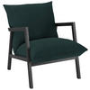 SESSEL Mikrofaser Dunkelgrün    - Wengefarben/Dunkelgrün, Design, Holz/Textil (63/76/80cm) - Carryhome