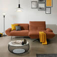 ECKSOFA  in Chenille Rostfarben  280/170-195 cm  - Rostfarben/Schwarz, Design, Textil/Metall (280/170-195cm) - Dieter Knoll