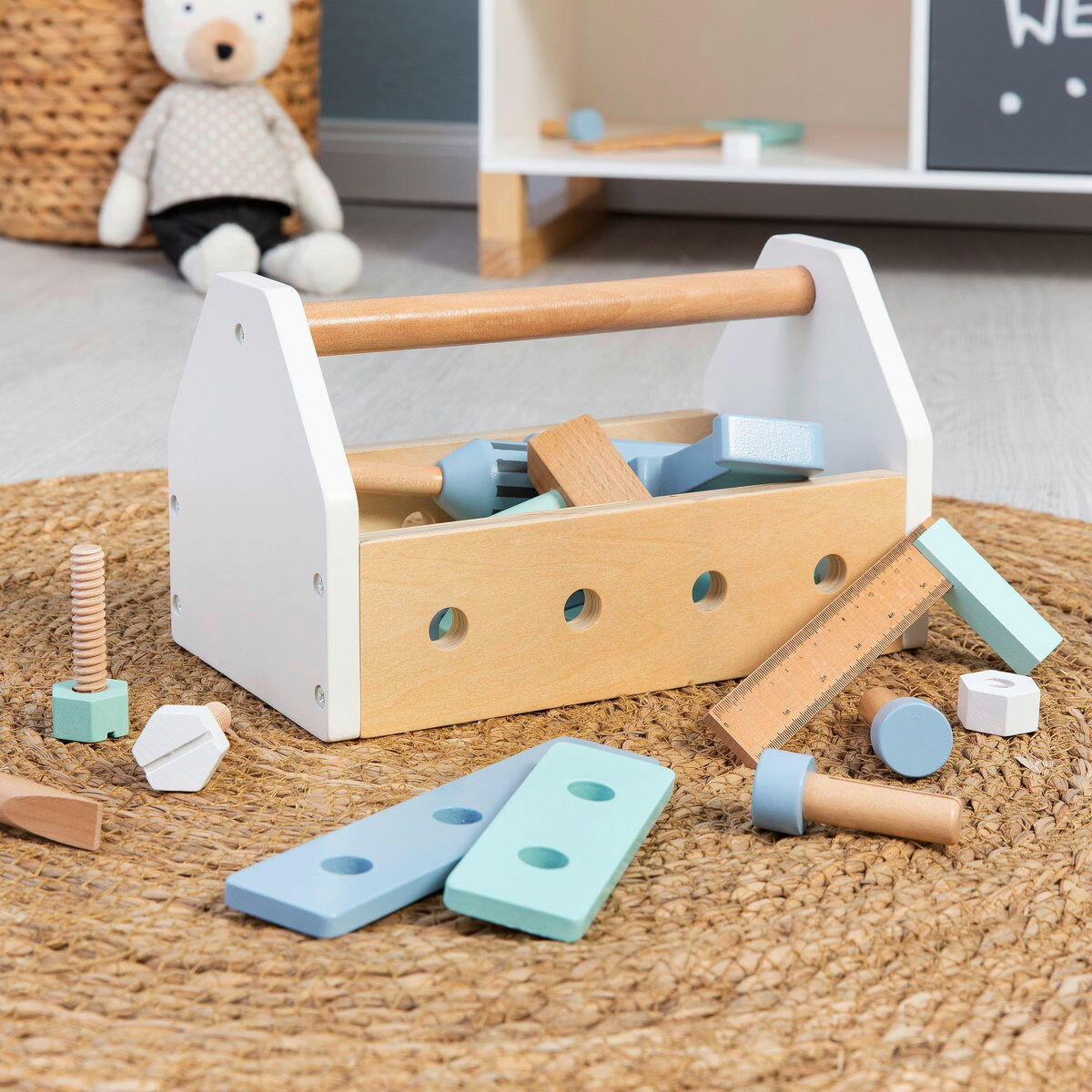 KINDERWERKBANK FAGUS  - Naturfarben/Grau, Basics, Holz/Holzwerkstoff (66/42/90cm) - MUSTERKIND