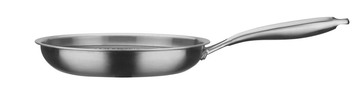 BRATPFANNE INOXXA BLACK Vitaflon® Quarzit Beschichtung 24 cm  - Edelstahlfarben, Basics, Metall (24cm) - GSW