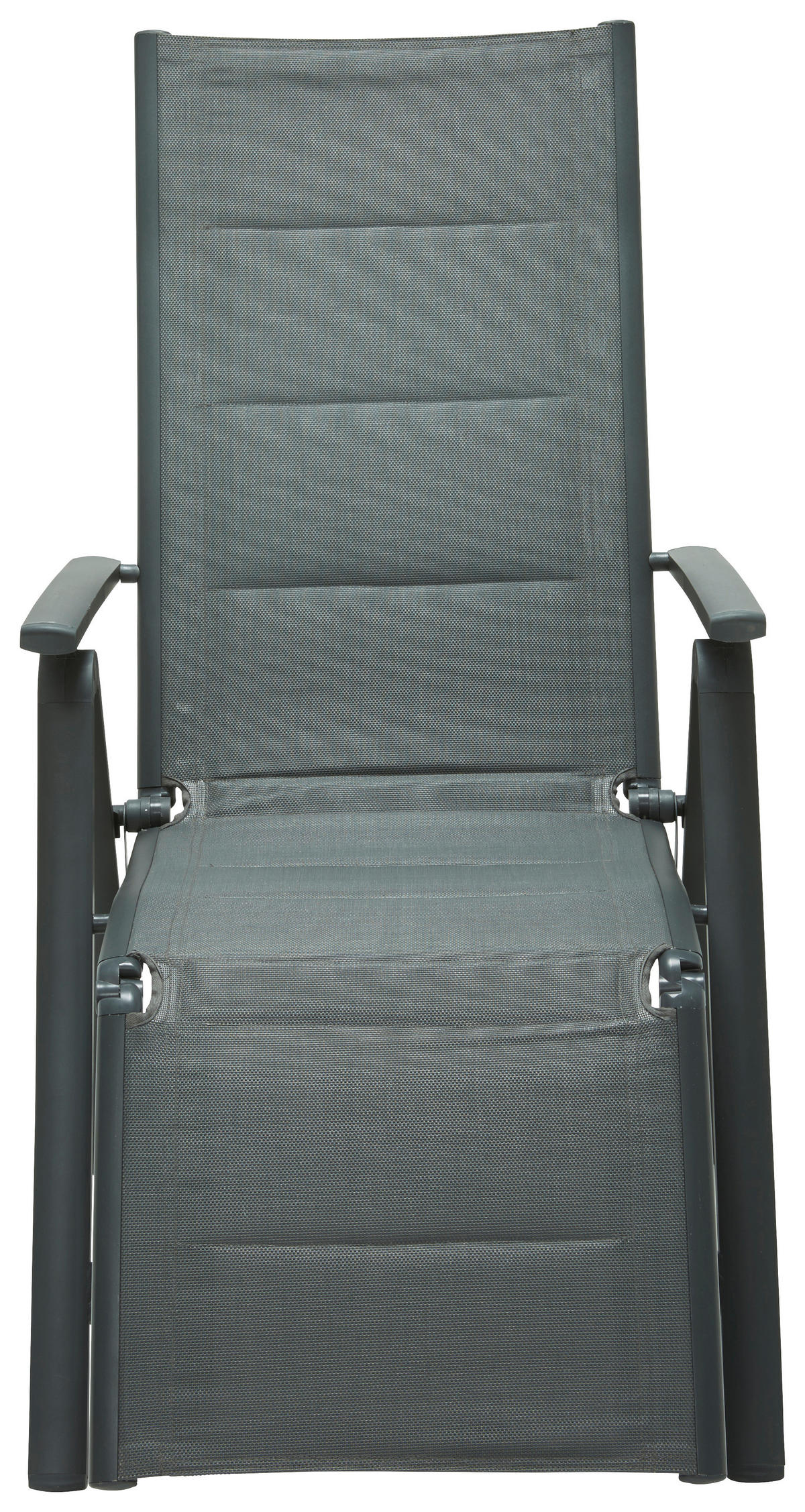 Scaun Relaxare De Grădină 60/110/72 cm  - antracit/gri, Konventionell, metal/textil (60/110/72cm) - Ambia Garden