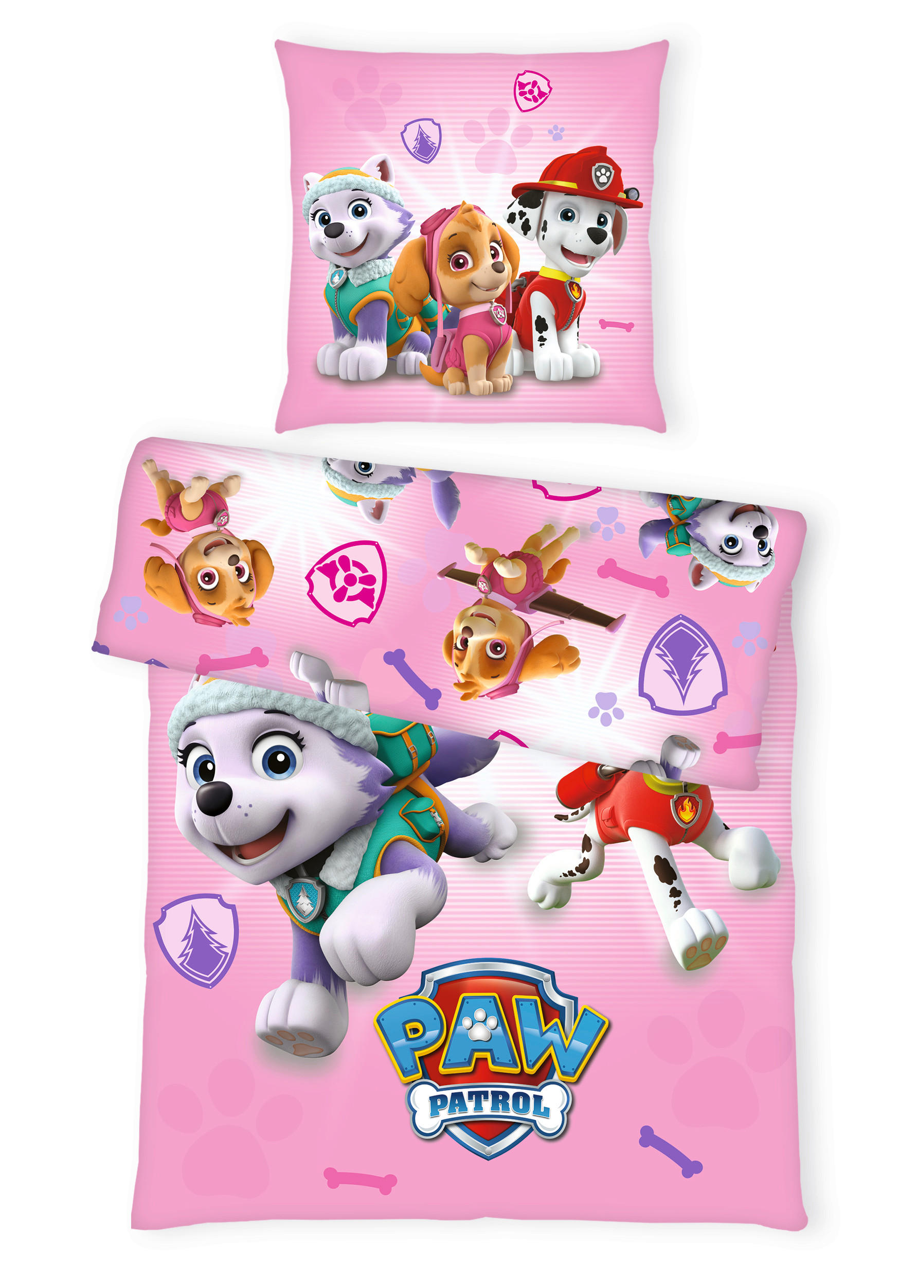 JUGENDBETTWÄSCHE Paw Patrol Renforcé 135/200 cm  - Pink, Basics, Textil (135/200cm) - Herding