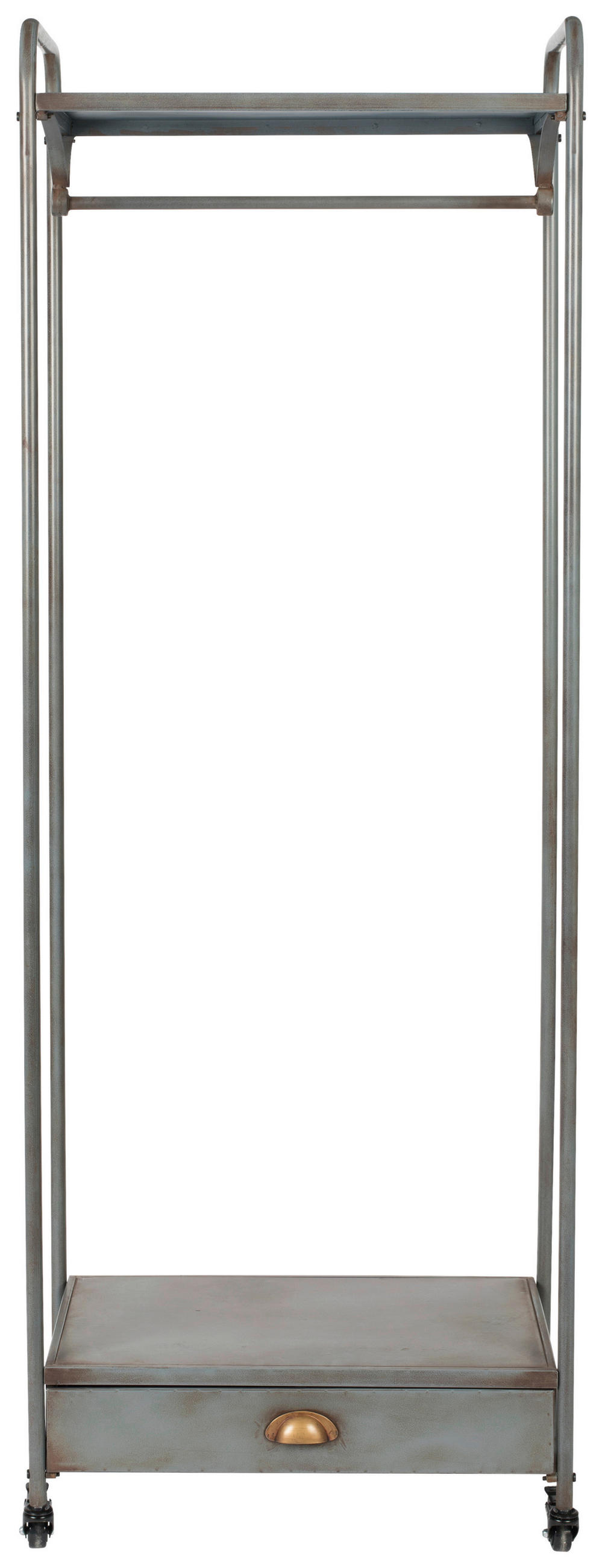 KLEIDERWAGEN in Graphitfarben 61/171/36 cm   - Graphitfarben, Trend, Metall (61/171/36cm) - Livetastic