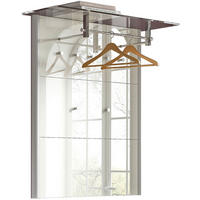 GARDEROBENPANEEL  in 112/117/33 cm  - Weiss/Alufarben, Design, Glas/Holzwerkstoff (112/117/33cm) - Dieter Knoll