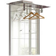 GARDEROBENPANEEL 112/117/33 cm  - Alufarben/Weiß, Design, Glas/Holzwerkstoff (112/117/33cm) - Dieter Knoll