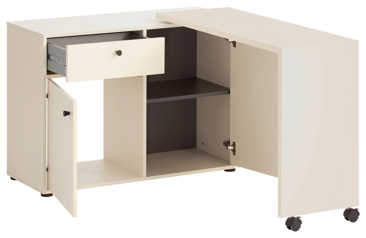 SCHREIBTISCHKOMBINATION Beige  - Beige, Design, Holzwerkstoff (104,6/75,3/39cm) - MID.YOU