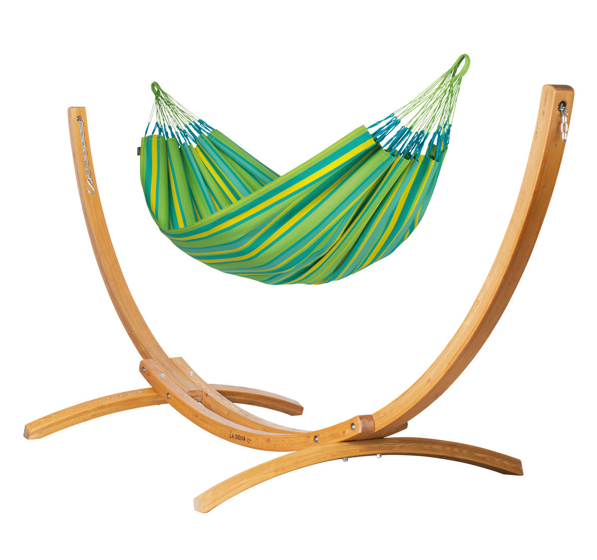 HÄNGEMATTE double outdoor  - Türkis/Gelb, KONVENTIONELL, Textil (160/350cm) - La Siesta