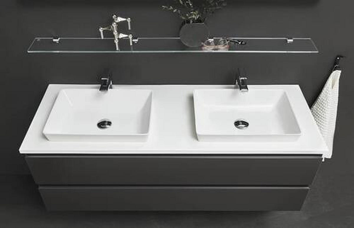 BADEZIMMERREGAL  - KONVENTIONELL, Glas (140cm) - b-collection