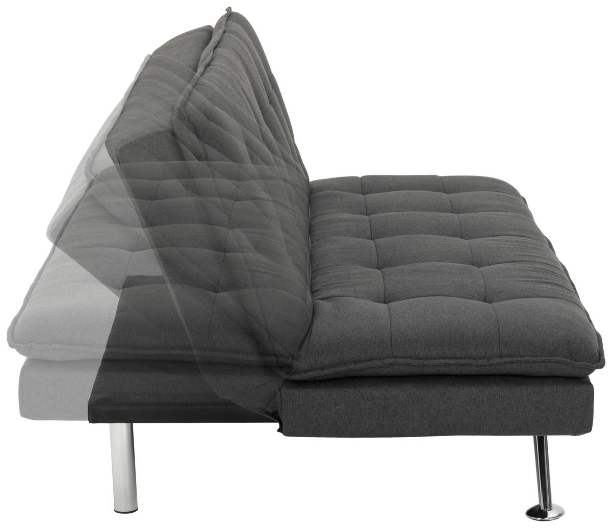 TROSJED NA RAZVLAČENJE tekstil  tamno siva    - srebrne boje/tamno siva, Basics, tekstil/metal (194/87/102cm) - MID.YOU