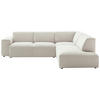 ECKSOFA Weiß Cord  - Schwarz/Weiß, Design, Kunststoff/Textil (270/210cm) - Pure Home Lifestyle