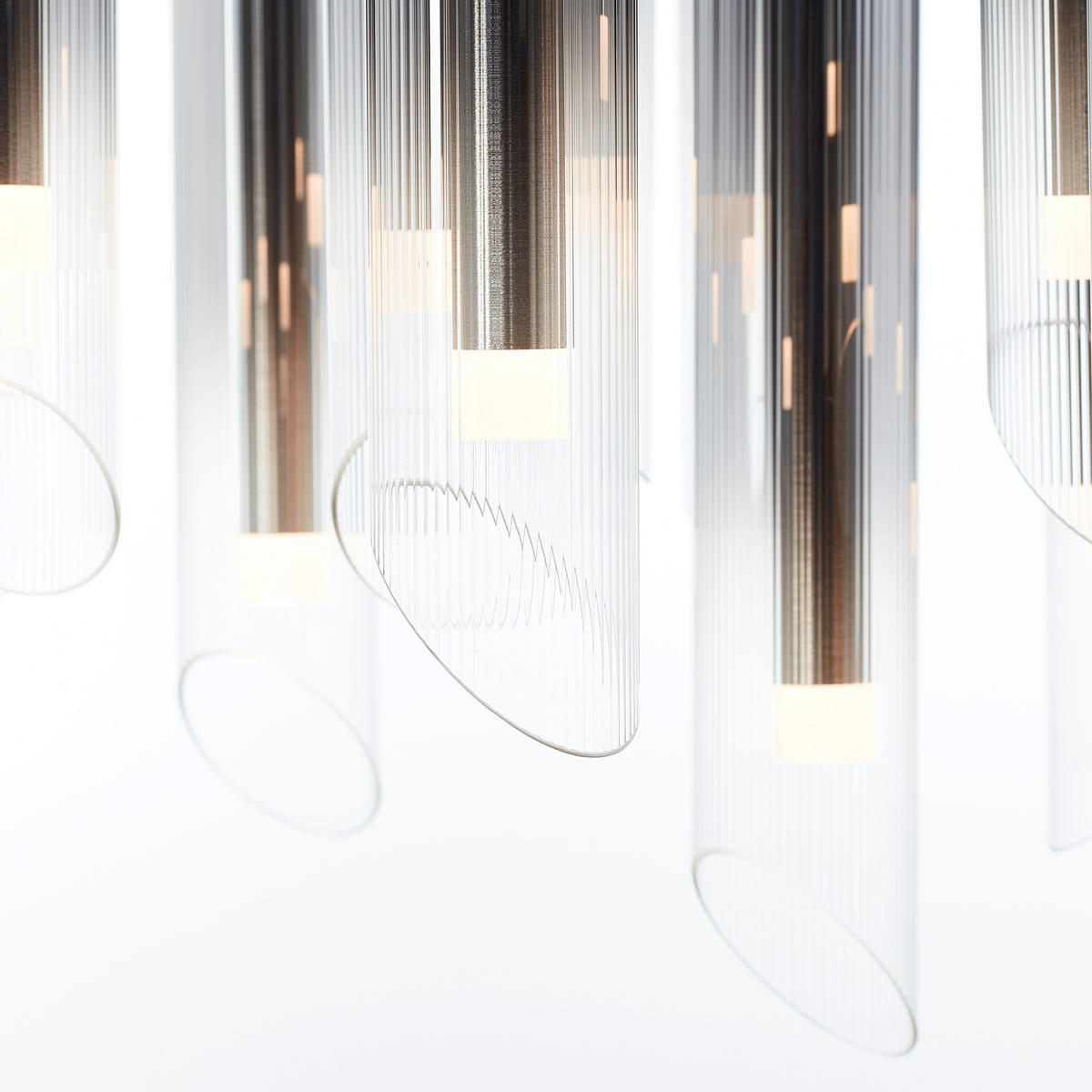 HÄNGELEUCHTE 55/180 cm    - Chromfarben, Design, Glas/Metall (55/180cm)