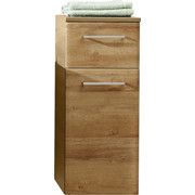 UNTERSCHRANK - Chromfarben/Eichefarben, KONVENTIONELL, Glas/Holzwerkstoff (30/72/33cm) - Xora