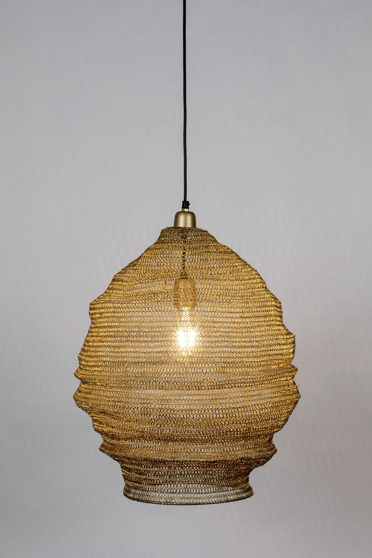 HÄNGELEUCHTE LENA 48/158 cm   - Messingfarben, Design, Metall (48/158cm) - Zuiver