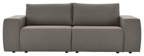 2-SITZER-SOFA in Webstoff Grau  - Schwarz/Grau, Design, Kunststoff/Textil (242/87/89cm) - LOOKS by W.Joop
