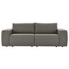 2-SITZER-SOFA in Webstoff Grau  - Schwarz/Grau, Design, Kunststoff/Textil (242/87/89cm) - LOOKS by W.Joop