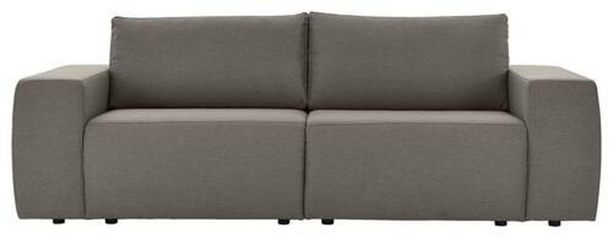 2-SITZER-SOFA Webstoff Grau  - Schwarz/Grau, Design, Kunststoff/Textil (242/87/89cm) - LOOKS by W.Joop