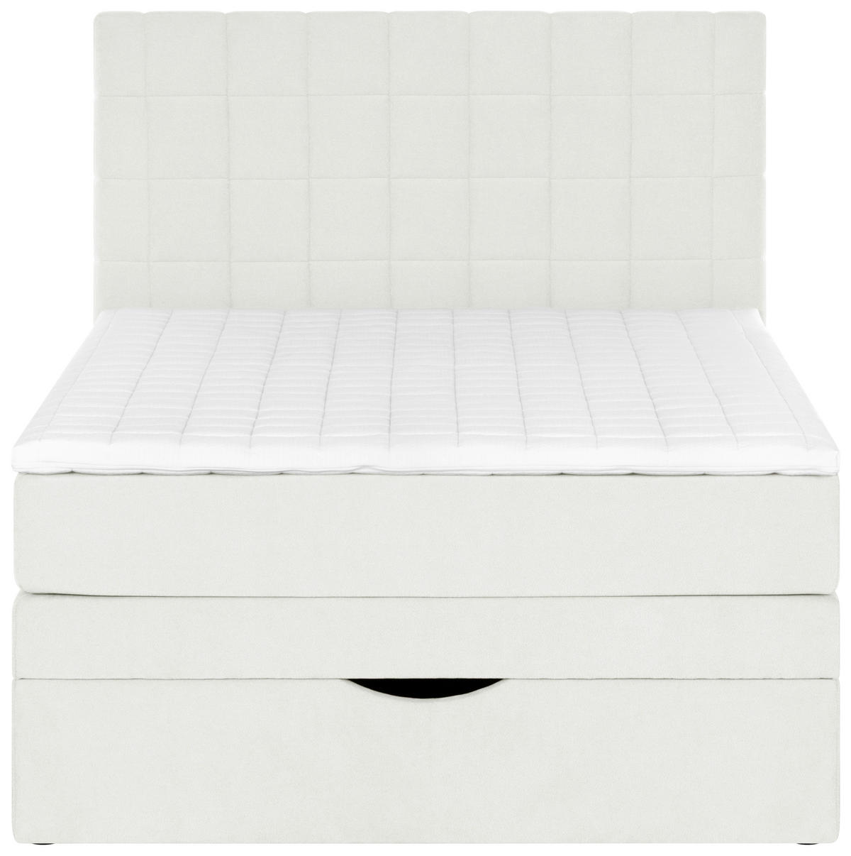 BOXSPRINGBETT 140/200 cm,  in Creme  - Creme/Schwarz, Design, Kunststoff/Textil (140/200cm) - Welnova