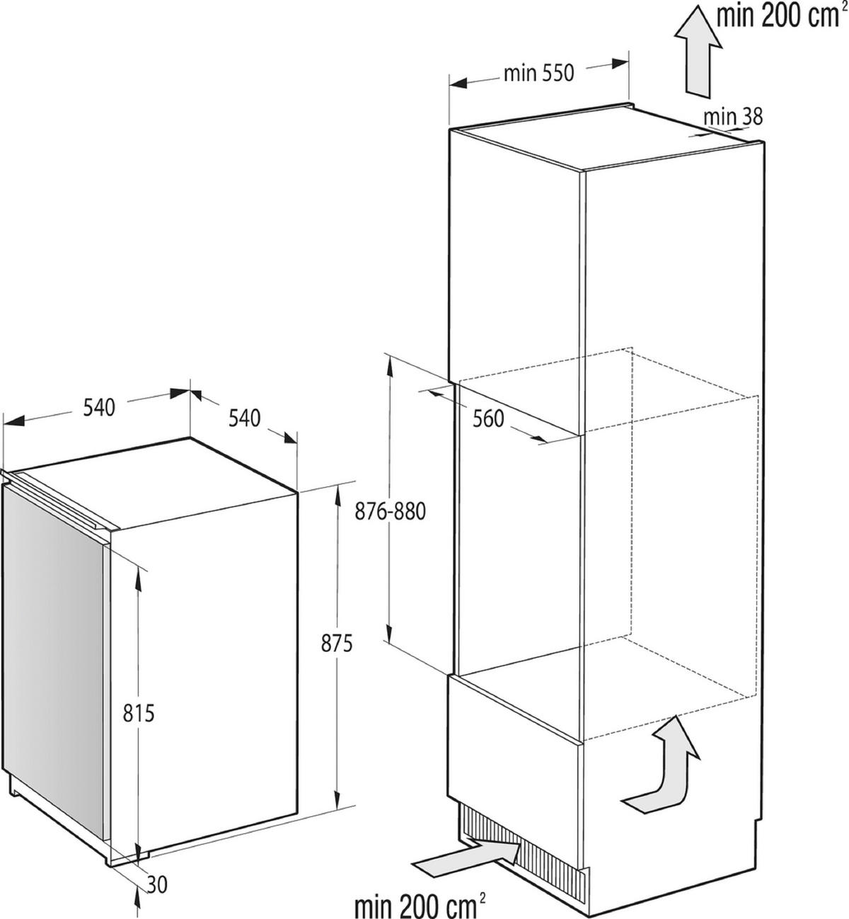 KÜHLSCHRANK 54/88/54 cm RI409EP1  - Weiß, Basics, Metall (54/88/54cm) - Gorenje