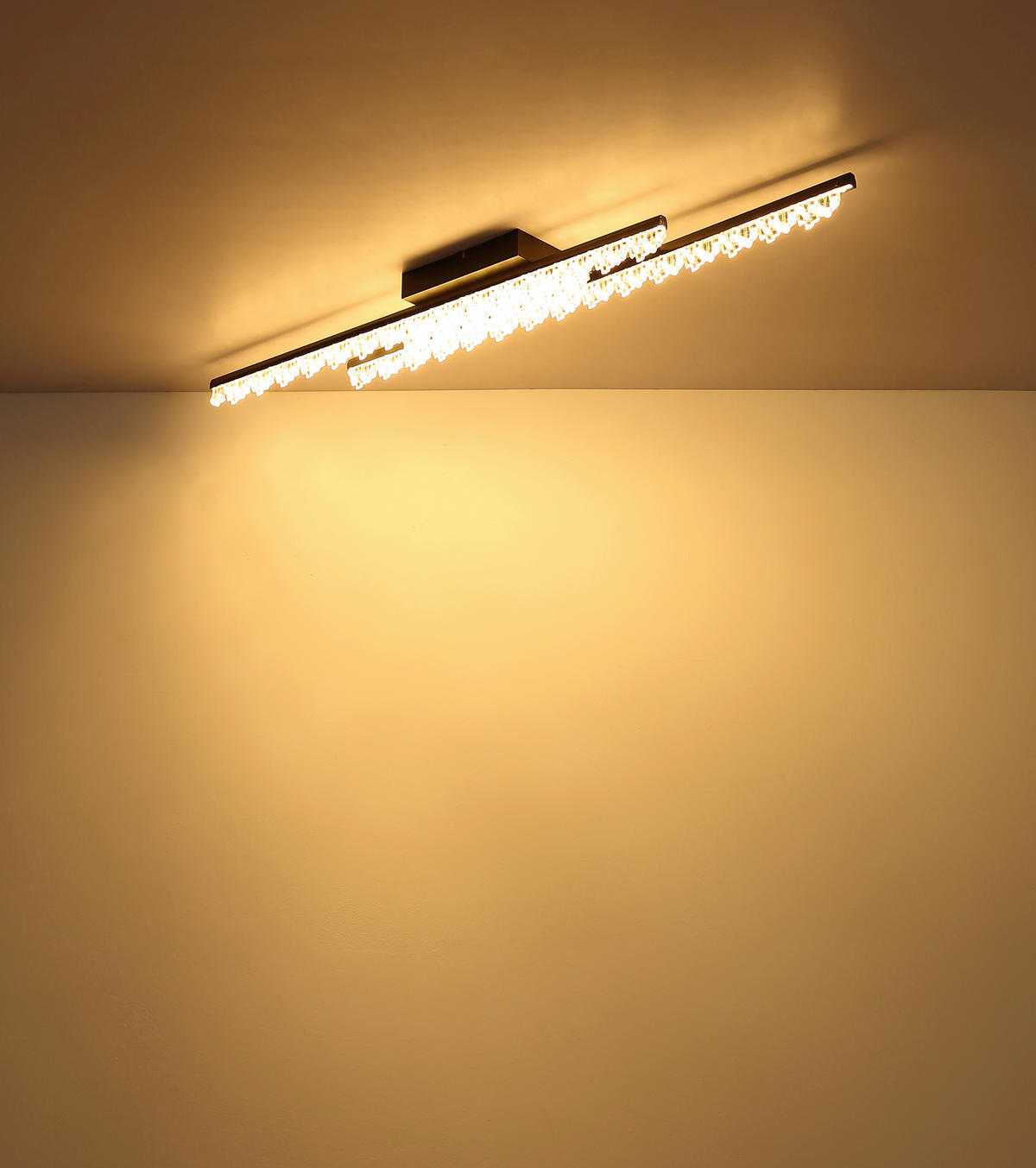 LED-DECKENLEUCHTE 102/12,5/8,5 cm   - Klar/Schwarz, Design, Kunststoff/Metall (102/12,5/8,5cm) - Globo