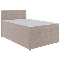 BOXSPRINGBETT 120/200 cm  in Beige  - Beige/Schwarz, KONVENTIONELL, Kunststoff/Textil (120/200cm) - Carryhome