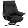 RELAXSESSEL in Leder Schwarz  - Beige/Schwarz, Design, Leder/Metall (92/79/82cm) - Dieter Knoll
