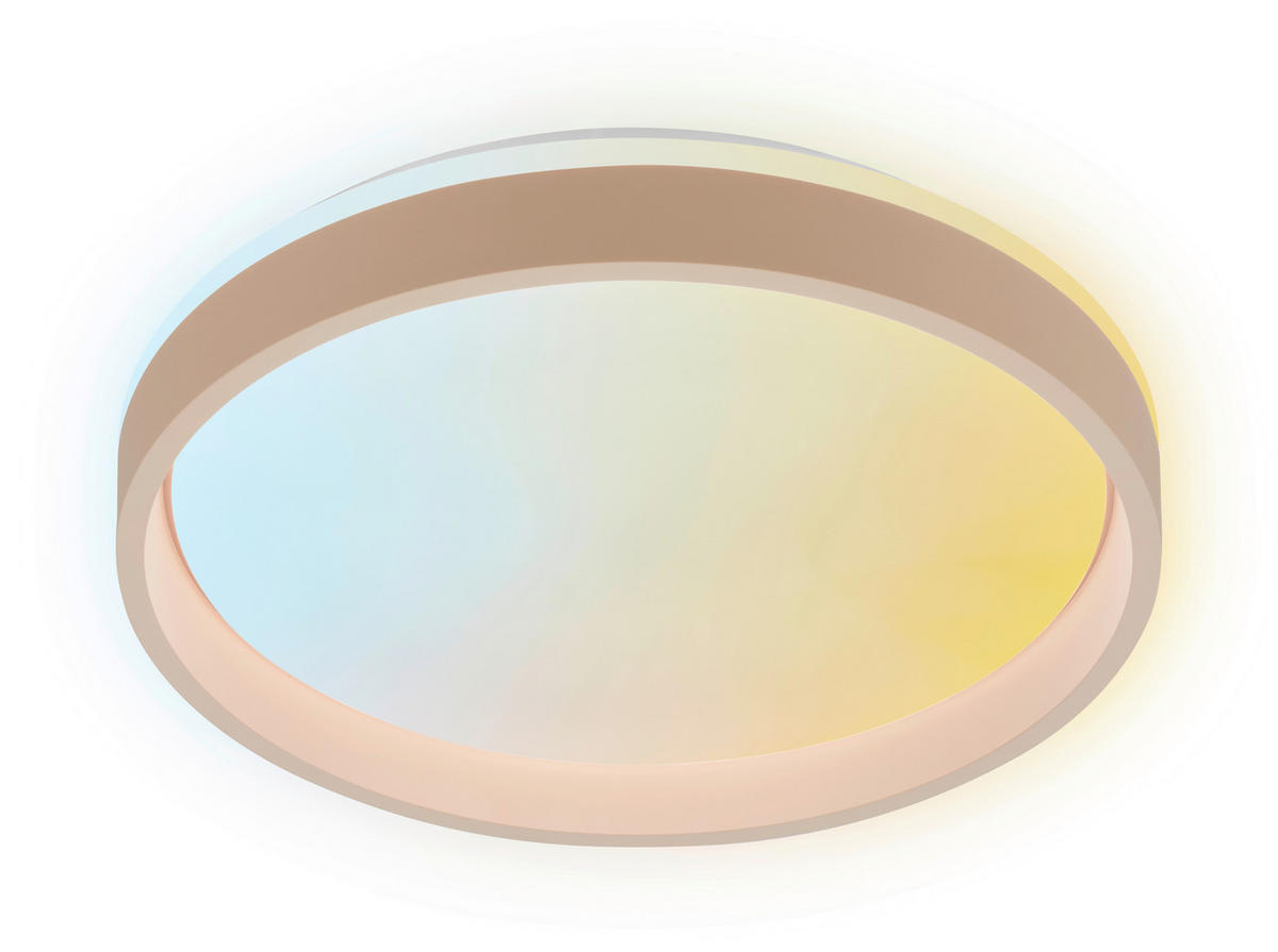 LED-DECKENLEUCHTE Aurie Glow 39/8 cm   - Beige, KONVENTIONELL, Kunststoff (39/8cm) - Briloner