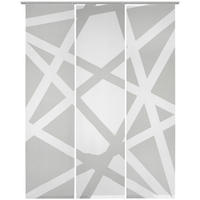 FLÄCHENVORHANG in Anthrazit, Weiss  - Weiss/Anthrazit, Design, Textil (60/245cm) - Novel
