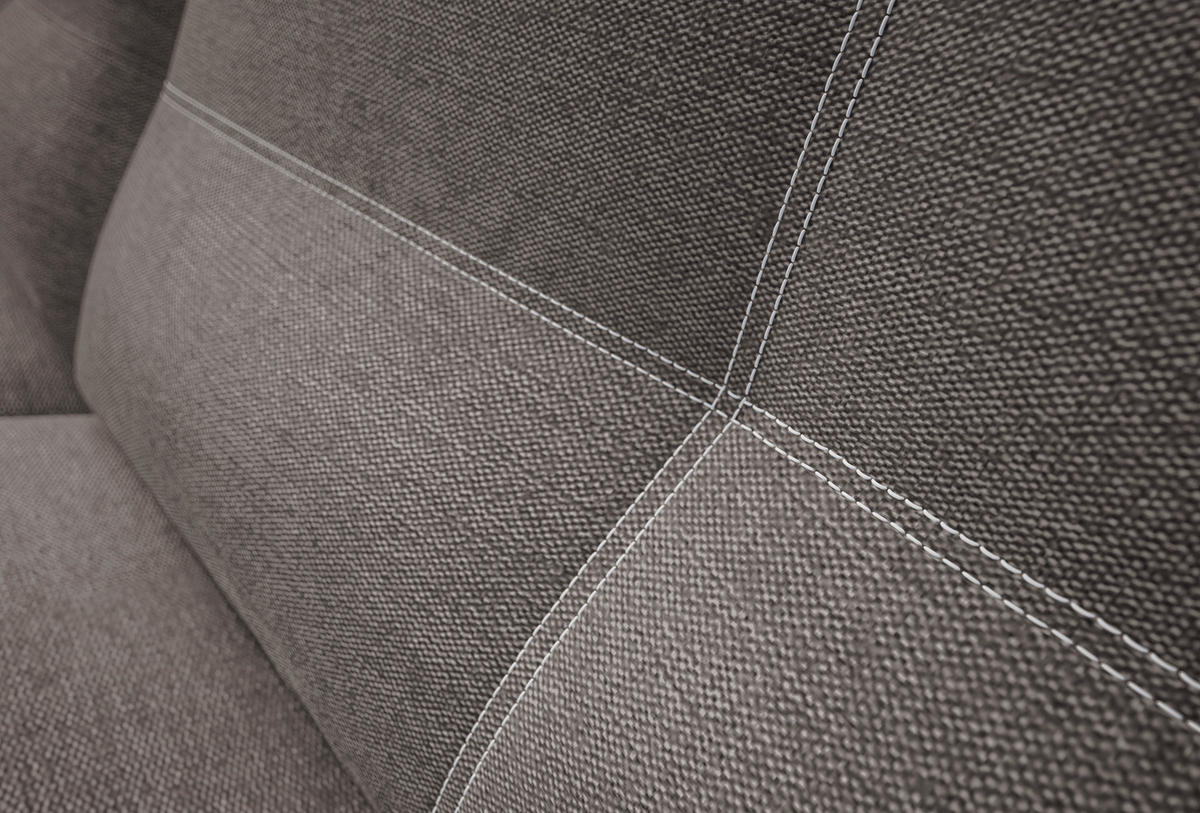 SCHLAFSOFA Struktur Dunkelbraun  - Dunkelbraun/Schwarz, Design, Textil/Metall (197/94/96cm) - MID.YOU
