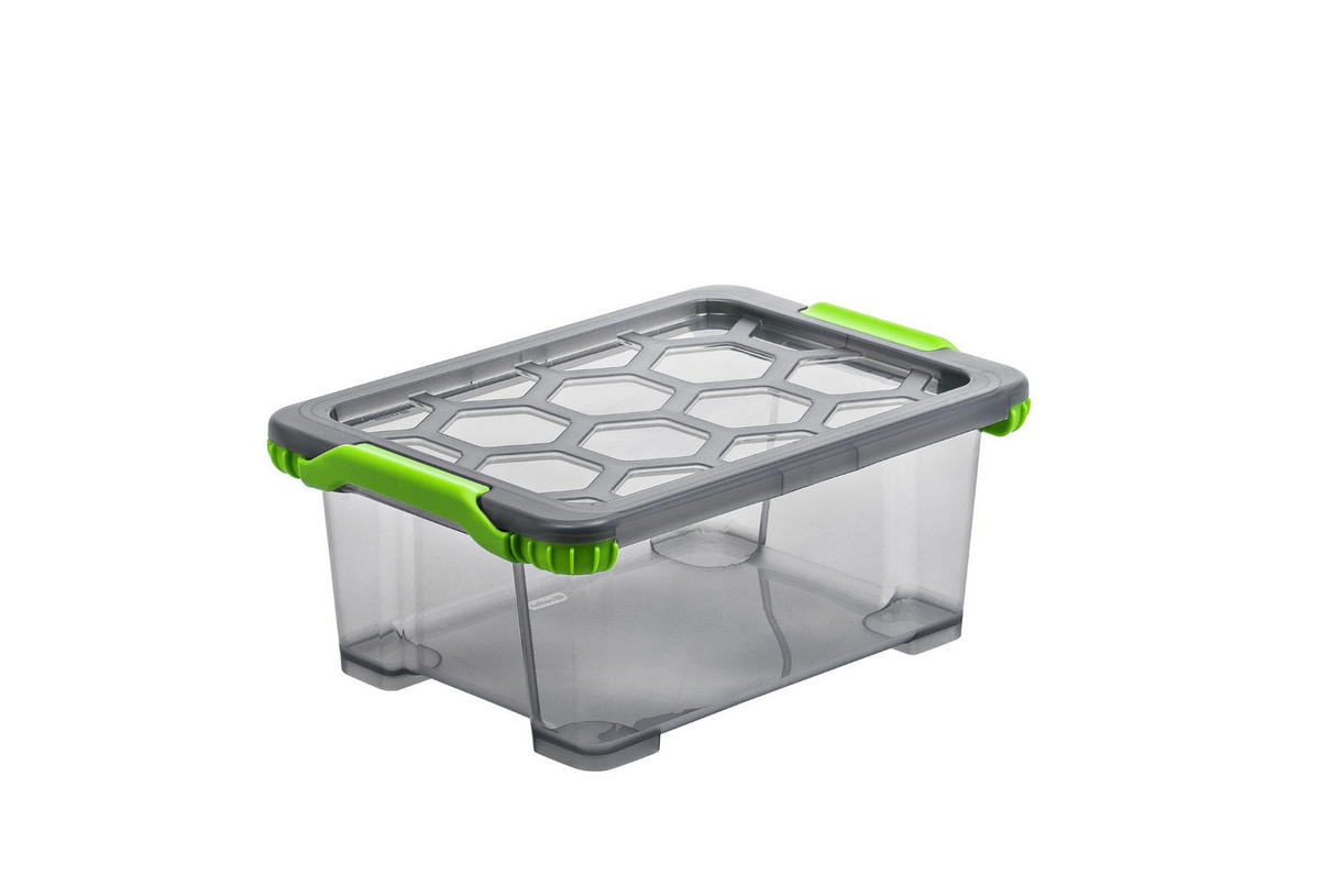 BOX MIT DECKEL    39,3/28,3/16 cm  - Anthrazit, KONVENTIONELL, Kunststoff (39,3/28,3/16cm) - Rotho