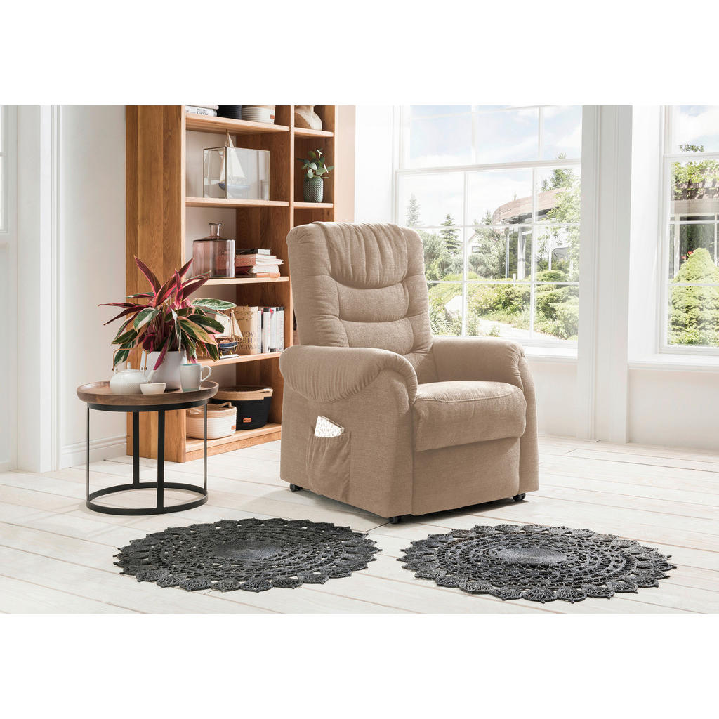 Thumbnail - Livetastic Fernsehsessel, Hellbraun, Holz, Textil, Buche, Fichte, Kiefer, 76x106x94 cm, Stoffauswahl, Relaxfunktion, Net...