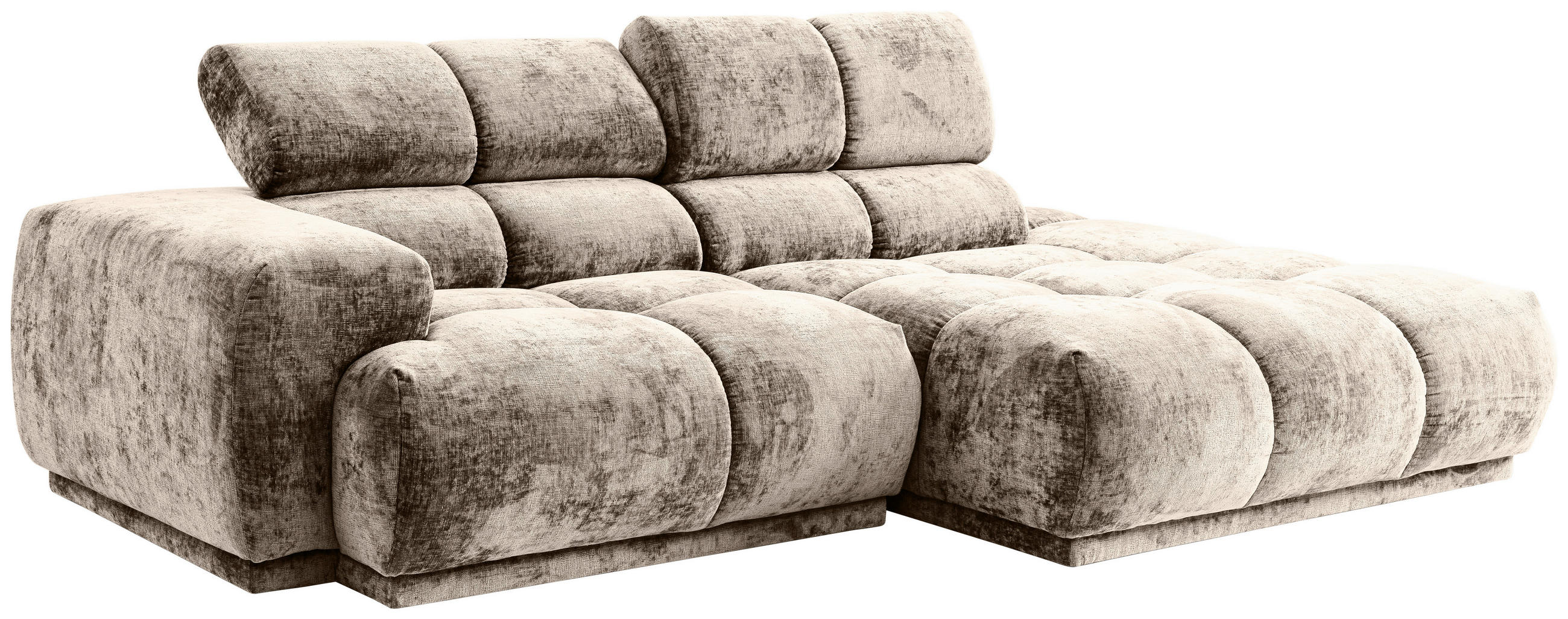 ECKSOFA Taupe Flachgewebe  - Taupe, MODERN, Textil (239/150cm) - MID.YOU