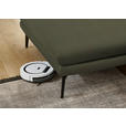 ECKSOFA in Echtleder Grün  180/310 cm  - Schwarz/Grün, Design, Leder/Metall (180/310cm) - Dieter Knoll