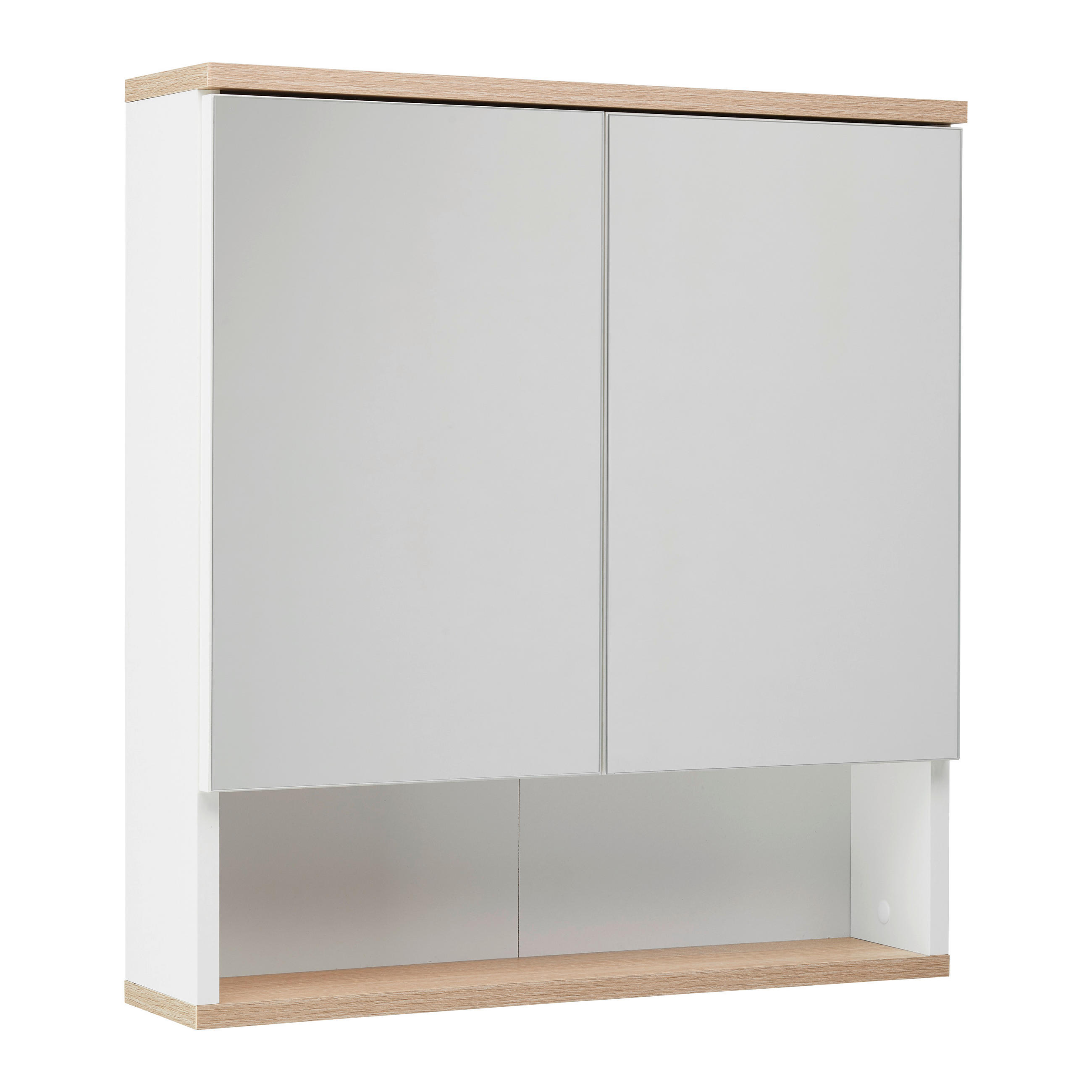 Spiegelschrank Yasmin 2-türig Bxhxt: 60x65x13,9cm Offenes Fach