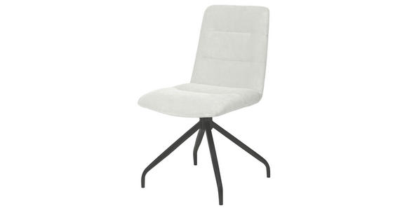 STUHL Webstoff Beige - Beige/Schwarz, Design, Textil/Metall (50/90/63cm) - Carryhome