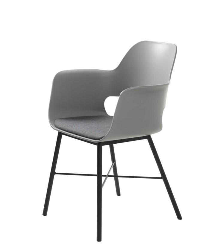 STOL MED ARMSTÖD  - svart/grå, Design, metall/textil (59/83/57cm) - Niels Andersson