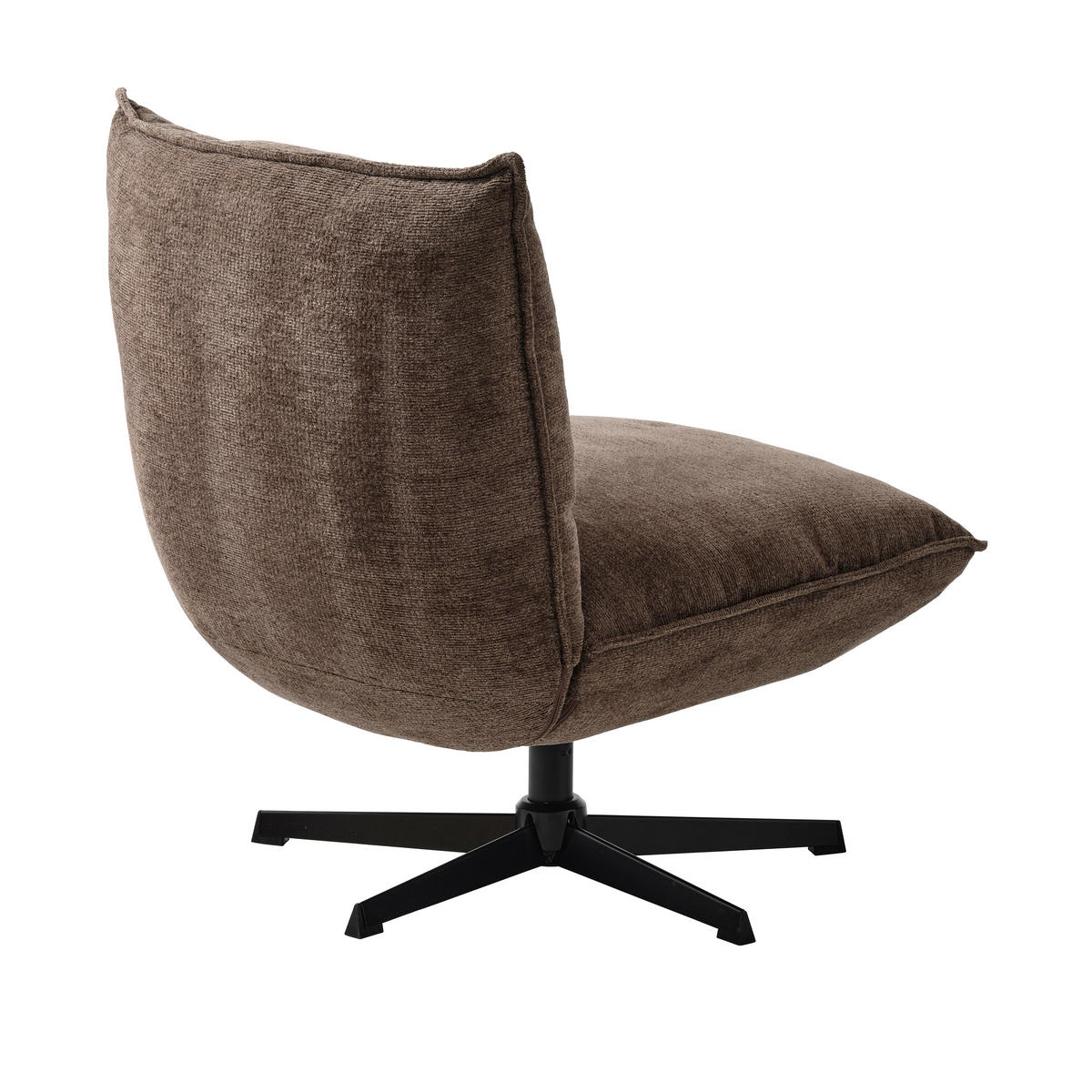 SESSEL in Chenille Braun  - Schwarz/Braun, MODERN, Textil/Metall (70/88/83cm) - Livetastic