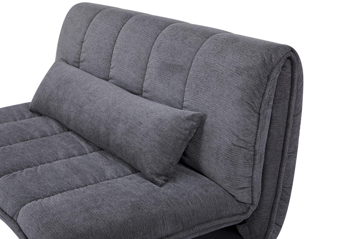 SCHLAFSOFA Cord Grau  - Schwarz/Grau, Design, Holz/Textil (148/82/102cm) - Stylife