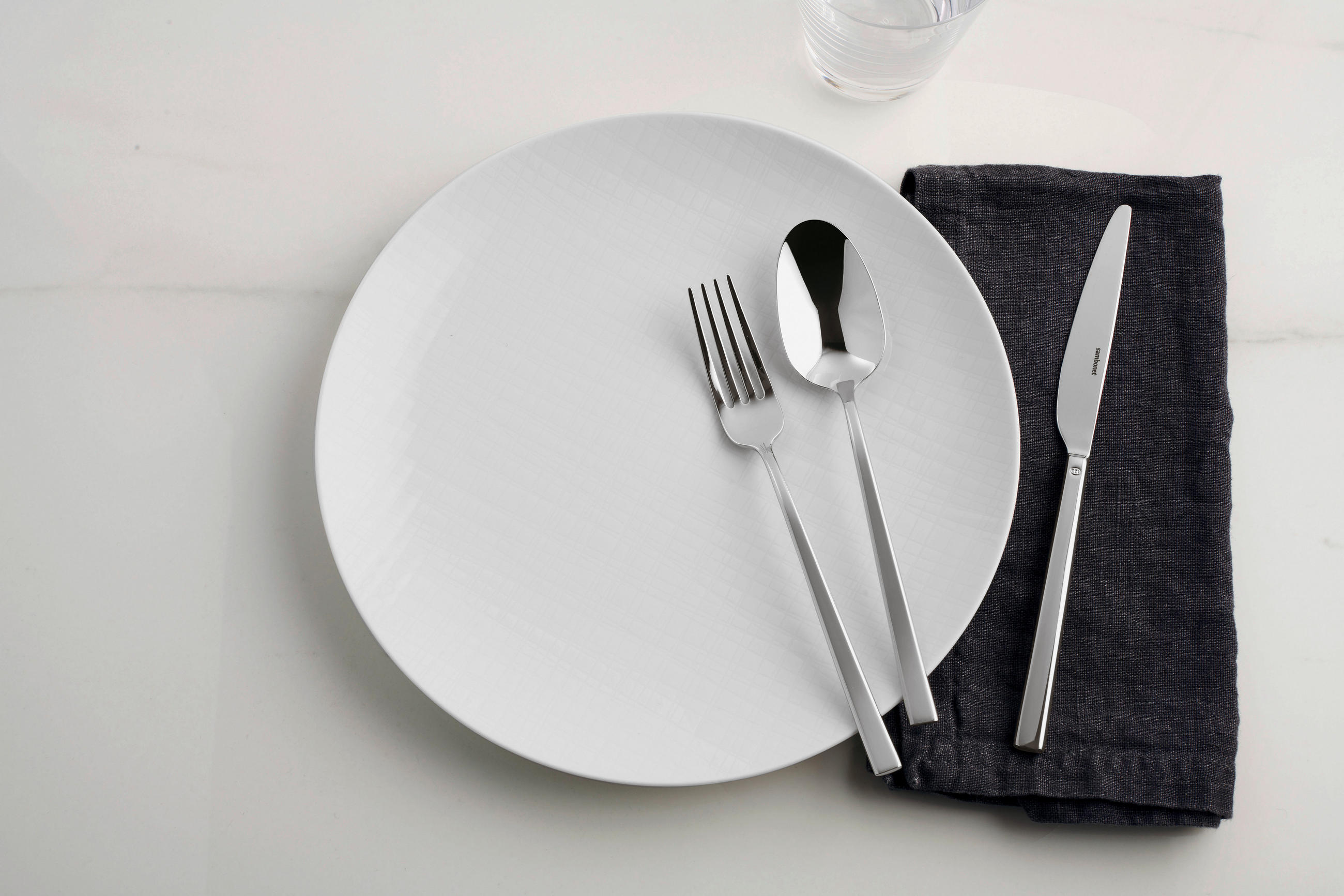 BESTECKSET Rock 24-teilig Edelstahl  - Silberfarben, Basics, Metall (35,8/48,5/5,6cm) - Sambonet