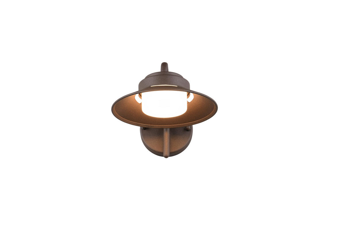 AUSSENWANDLEUCHTE Atrato 26/16,5 cm  - Rostfarben/Weiß, KONVENTIONELL, Kunststoff/Metall (26/16,5cm) - Trio Leuchten